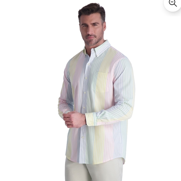 Chaps | Men's Seacoast Wash Oxford Striped Button Down Long Sleeve Shirt S Nwt! - Picture 1 of 15